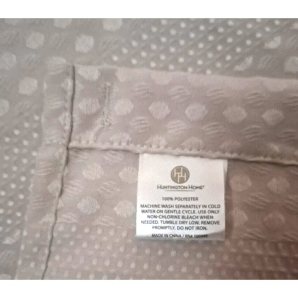 Huntington Home Fabric Shower Curtain Light Purple Lavender Polka Dot Chic